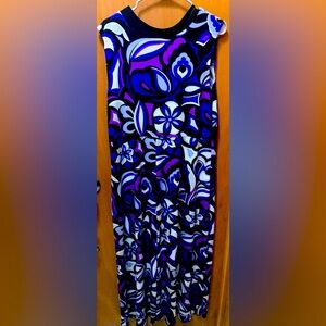 Blue and purple maxi dress